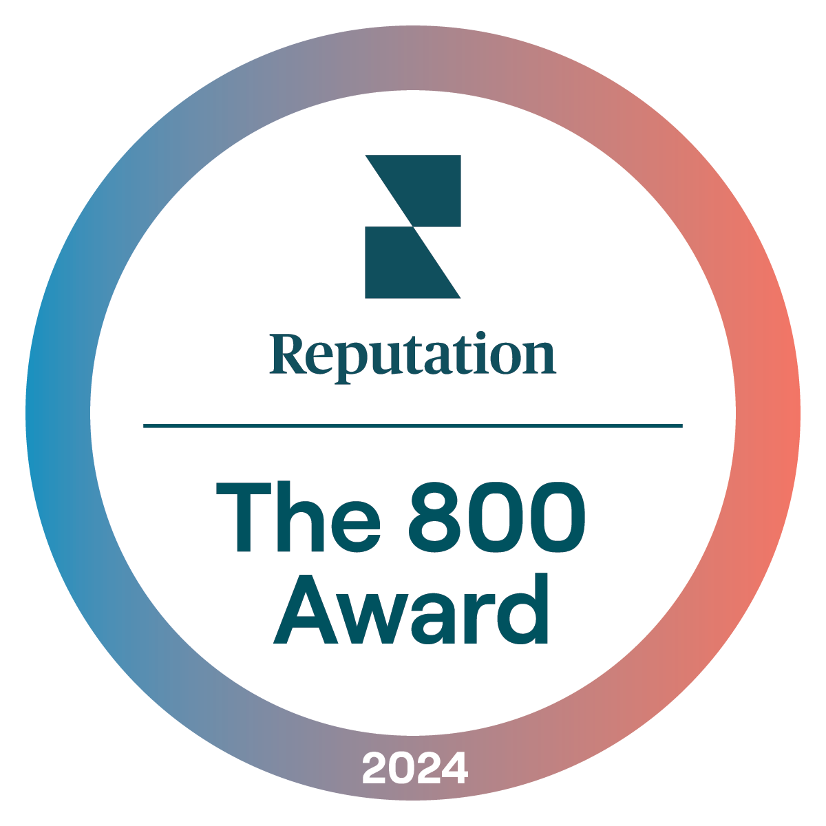 The 800 Award 2024 from Reputation